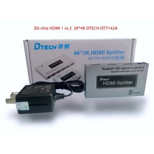 Bộ chia HDMI 1 ra 2 Dtech DT-7142A