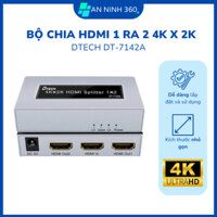 Bộ chia HDMI 1 ra 2 DTECH DT-7142A, hình ảnh 4K x 2K Ultra HD, vỏ kim loại chắc chắn | C39