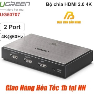Bộ chia HDMI 1 ra 2 HDMI 2.0 chính hãng Ugreen 50707