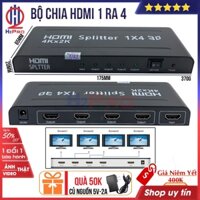 Bộ Chia HDMI 1 ra 4 H2pro cao cấp chuẩn 4K-3D-chất lượng cao chuẩn đầu vào, Bộ Chia HDMI Splitter 1x4 hàng hãng