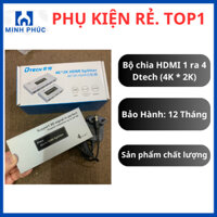 Bộ chia HDMI 1 ra 4 hỗ trợ 4K-2K chính hãng DTECH DT-7144