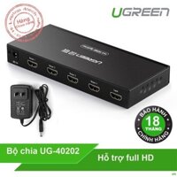 Bộ Chia HDMI 1 Ra 4 Ugreen 40202 Chính Hãng MM132 (kèm Adapter )