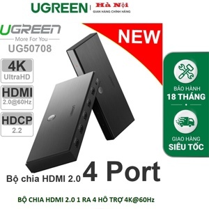 Bộ chia HDMI 2.0 1 ra 4 Ugreen 50708