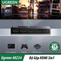 Bộ Chia HDMI 3 in 1 Cao Cấp | UGREEN 40234/40251 Chính Hãng | Hỗ Trợ 4k@30Hz