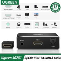 Bộ Chia HDMI Ra HDMI Cao Cấp | UGREEN 40281 | Kèm Audio 3.5mm/Optical Hỗ trợ độ phân giải lên đến 4k@30Hz