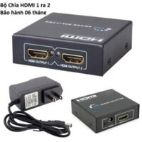 Bộ Chia HDMI Splitter 1 ra 2 cho phép chia một nguồn HDMI ra hai nguồn HDMI