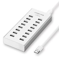 Bộ chia Hub USB 2.0 16 Port Hỗ trợ cổng nguồn màu Bạc UGREEN 20298