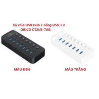 Bộ chia - HUB USB 3.0 7 cổng - Cáp dài 1m - Có Adapter - ORICO CT2U3-7AB