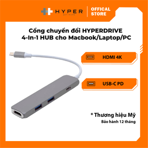 Bộ chia Hub USB-C HDMI 4K HyperDrive GN22B