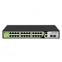 Bộ chia mạng 24 cổng Gigabit PoE+ Switch BDCOM S1500-24P2G2S