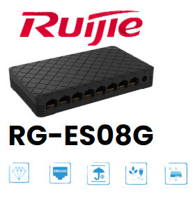 Bộ chia mạng 8-Port Gigabit unmanaged Switch Ruijie RG-ES08G