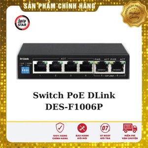 Bộ chia mạng D-Link DES F1006P 6 cổng