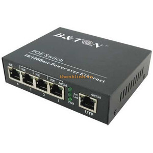 Bộ chia mạng Gigabit POE 4 x Gigabit-T(X) PoE s and 1 x Gigabit-T(X) B&TON BT-6005GE