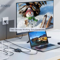 Bộ chia mạng JINHF Gigabit RJ45 1000Mbps 1 đến 2 cách Lan Ethernet Splitter 1Gb Bộ ghép nối mạng 2 thiết bị trực tuyến cùng lúc HOT