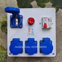 Bộ Chia Nguồn - Hộp Nguồn Công Nghiệp 4 Ổ cắm Schuko 16A-250V - Ổ Cắm Điện Có Tiếp Địa Phù Hợp Cho Âm Thanh Audio