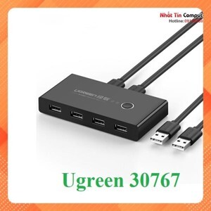 Bộ chia sẻ máy in USB 2.0 từ 4 thiết bị vào 2 máy tính Ugreen 30767