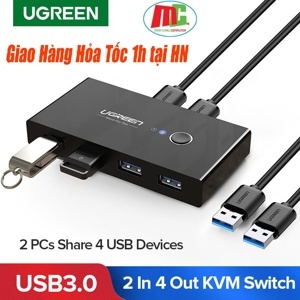 Bộ chia sẻ máy in USB 3.0 từ 4 thiết bị vào 2 máy tính Ugreen 30768