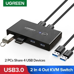 Bộ chia sẻ máy in USB 3.0 từ 4 thiết bị vào 2 máy tính Ugreen 30768