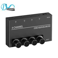 Bộ chia tai nghe khuếch đại âm thanh 4 kênh với đầu ra tai nghe 3,5MM và đầu vào âm thanh 3,5MM