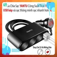 Bộ chia tẩu sạc ô tô 3 cổng tẩu - 2 cổng USB, có đèn led hiện thị điện áp- BH 12 tháng MSP50071 MSP52514