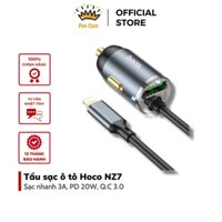 Bộ chia tẩu sạc trên ô tô Hoco NZ7, Sạc nhanh 3A, PD 20W, Quick Charge 3.0 nhỏ gọn tiện lợi Pon Case