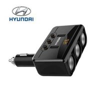 Bộ Chia Tẩu Sạc Xe Hơi Huyndai HY29 Cao Cấp Hàng Hiệu 3 Tẩu - 2 Cổng USB