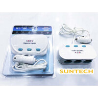 Bộ Chia Tẩu Thuốc 12V/24V/120W Trên Xe Ô Tô – 3 Ổ Cắm Tẩu, 2 Ổ Cắm USB