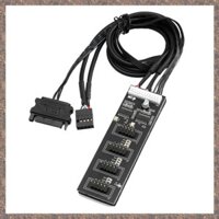 Bộ chia tiêu đề USB 9Pin, Bộ chia tiêu đề USB 2.0 với cáp nguồn SATA, Hub USB bên trong cho CPU / Đèn RGB / Máy in