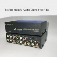 Bộ chia tín hiệu Audio Video 1 vào 4 ra FJ-104AV