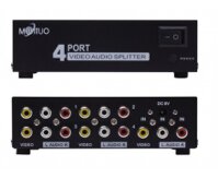 Bộ chia tín hiệu AV (Video & Audio) 1 ra 4 cổng MT-104AV chính hãng MT-VIKI MT-104AV