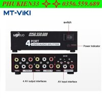 Bộ chia tín hiệu AV (Video & Audio) 1 ra 4 cổng MT-104AV chính hãng MT-VIKI MT-104AV