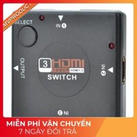 Bộ chia tín hiệu Mini 4-Port 1080P HDMI Switch (3-IN/1-OUT) - Black -dc631