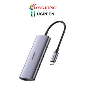 Bộ chia Type C 4 cổng USB 3.0 + Lan RJ45 Ugreen 60718