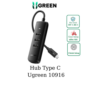 Bộ chia Type C 4 cổng USB 3.0 Ugreen 10916