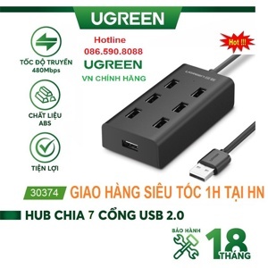 Bộ chia USB 2.0 7 cổng Ugreen 30374