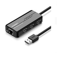 Bộ Chia  USB 2.0 to LAN 100Mbps + Hub USB 2.0 3 Cổng Ugreen 20264