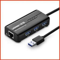 Bộ chia USB 3 cổng 3.0 Ugreen 20266 hỗ trợ cổng Lan Ethernet 10/100Mbps