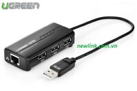 Bộ chia USB 3 Cổng + Lan 2.0 Ugreen UG-20264