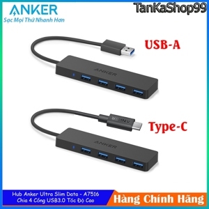 Bộ chia USB 3.0 4 cổng Anker Ultra Slim A7516