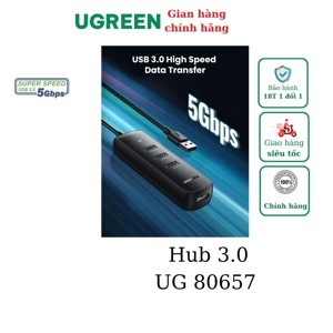 Bộ chia USB 3.0 4 cổng dài 1M Ugreen 80657