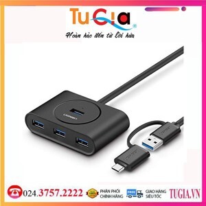 Bộ chia USB 3.0 4 cổng + USB Type-C Ugreen 40850