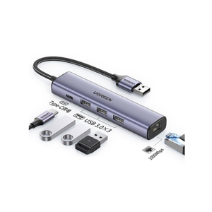 Bộ chia USB 3.0 ra 3 cổng USB 3.0 + Lan 1000Mbps Ugreen 20915