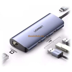 Bộ chia USB 3.0 ra 3 cổng USB 3.0 + Lan  1000Mbps Ugreen 60719