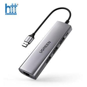 Bộ chia USB 3.0 ra 3 cổng USB 3.0 + Lan 1000Mbps Ugreen 20915