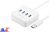 Bộ chia USB 3.0 ra 4 cổng Chính hãng Ugreen 30202 hỗ trợ nguồn DC 5V/2A