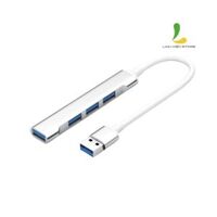 Bộ chia USB 4 cổng USB 3.0 hợp kim nhôm bạc - USB HUB