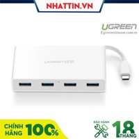 Bộ chia USB-C ra 4 cổng USB 3.0 hỗ trợ 1 cổng USB-C cấp nguồn chính hãng Ugreen 30278 cao cấp - Phân Phối Chính Hãng