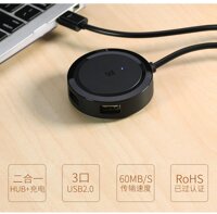 Bộ chia USB Hub 3 port Inspiron - 1.5m Remax RU - 05 1000001835-B/1000001836-W [bonus]