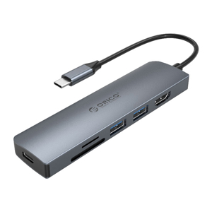 Bộ chia USB HUB 6 trong 1 type C ORICO MC-U601P-GY