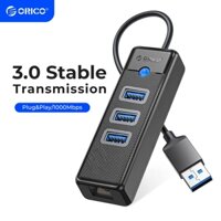 Bộ chia USB ORICO HUB 3.0 RJ45 cho máy tính xách tay Bộ mở rộng cổng USB đa năng, Truyền dữ liệu nhanh Tương thích với Mac trở lên Linux Android (PW3UR)